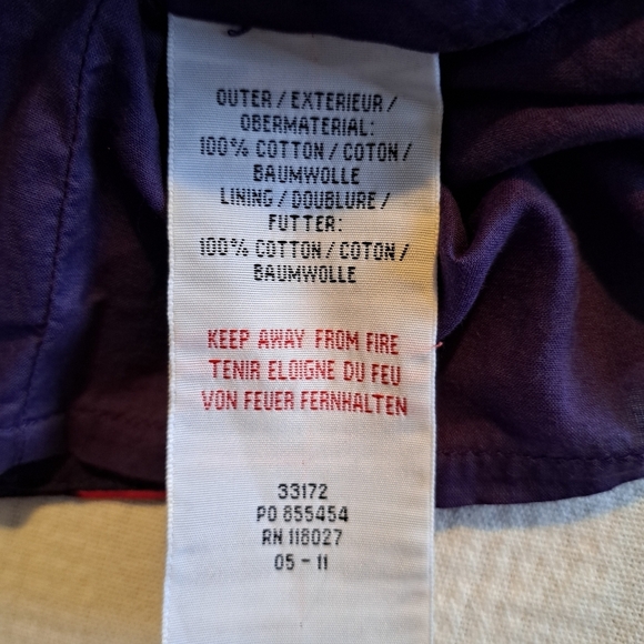 Mini Boden girls dress 4-5 years purple with red dots, 2 pockets, VGUC #2 of 2 - Picture 6 of 6